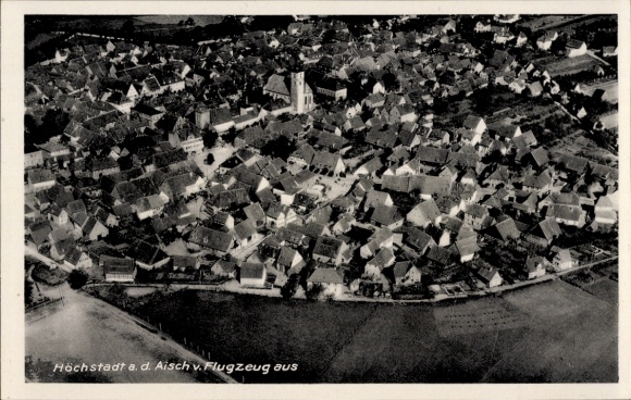 Postcard Höchstadt an der Aisch, aerial photograph