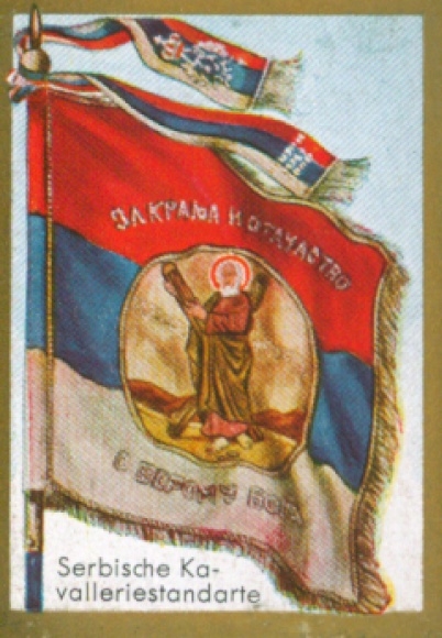 Sammelbild Historische Fahnen Bild 231, Serbische Kavalleriestandarte
