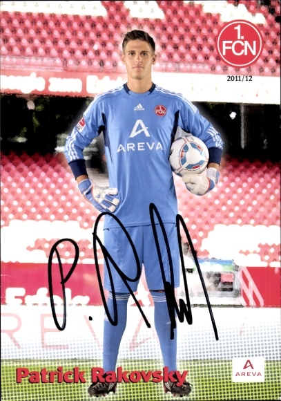 Autograph card footballer Patrick Rakovsky, 1. FC Nuremberg, autograph