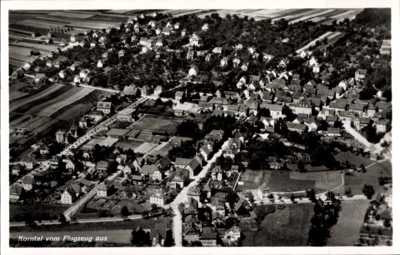 Postcard Korntal Münchingen in Strohgäu, aerial photograph