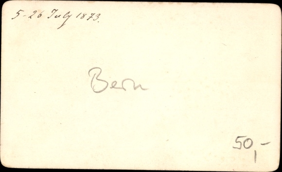 CDV Bern City Switzerland, hotel, water fountain, 1873