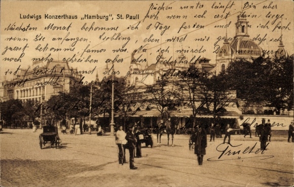 Postcard Hamburg Mitte St. Pauli, Ludwigs-Konzerthaus Hamburg
