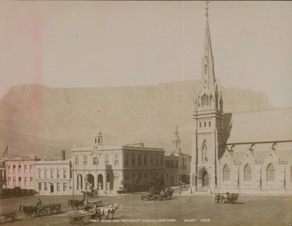 Photo Cape Town Cape Town South Africa, Methodist Church, carriages, street scene