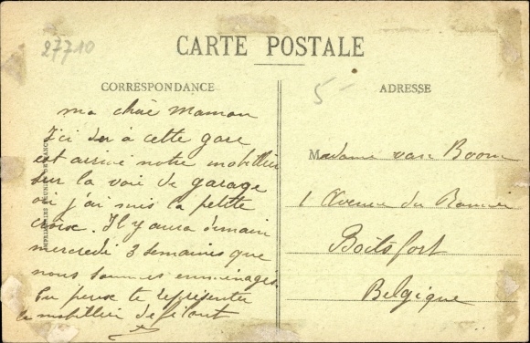 Postcard Saint Georges Motel Eure, train station