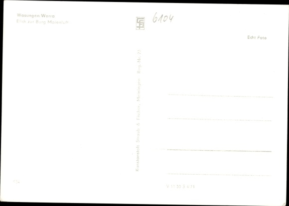 Postcard Wasungen in the Thuringian Forest, view of Marienluft Castle