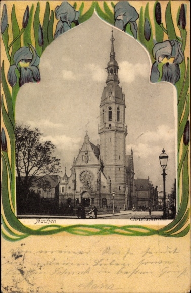 Passepartout Ak Aachen in Nordrhein Westfalen, Kirche