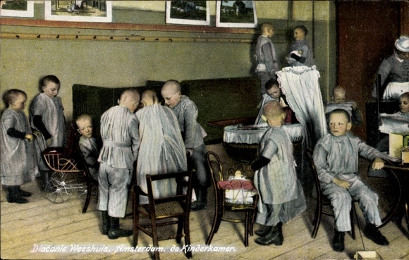 KP Amsterdam Holandia Północna Holandia, Diaconie Weeshuis, Amsterdam. z Kinderkamerem