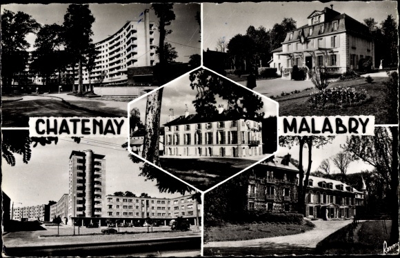 Postcard Châtenay Malabry Hauts de Seine, Parks, Avenues, Town Hall