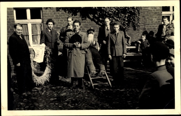 Photo Postcard Olfen in Westphalia, carnival, men, group picture