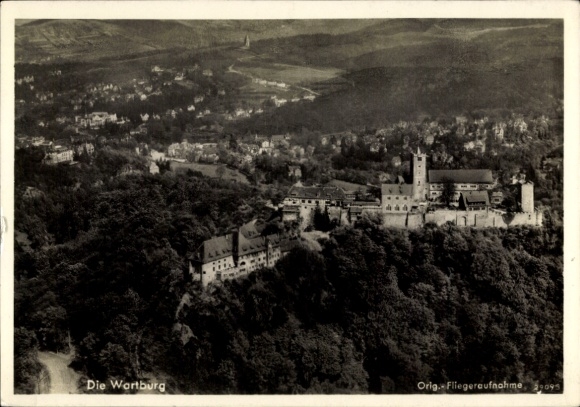 PC Lutherstadt Eisenach in Thuringia, Wartburg, aerial photo