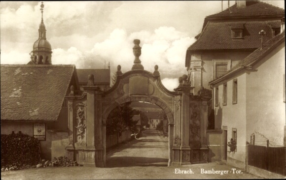 Postcard Ebrach in the Steigerwald Upper Franconia, Bamberg Gate