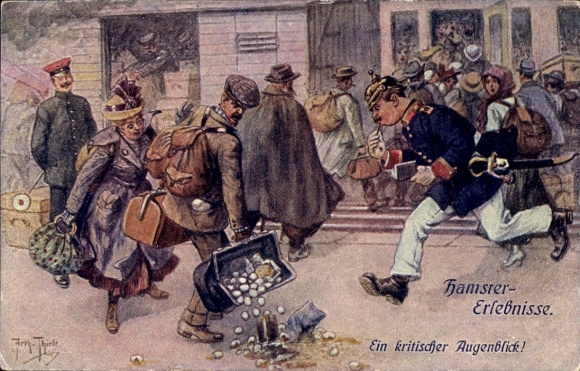 Artist Postcard Thiele, Arthur, Hamster Experiences, A Critical Moment, Eggs, Series 176/2