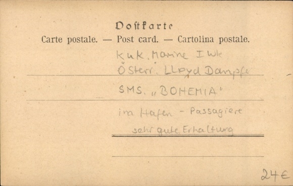 Artysta KP parowiec Bohemia austriackiego Lloyda, łodzie wiosłowe