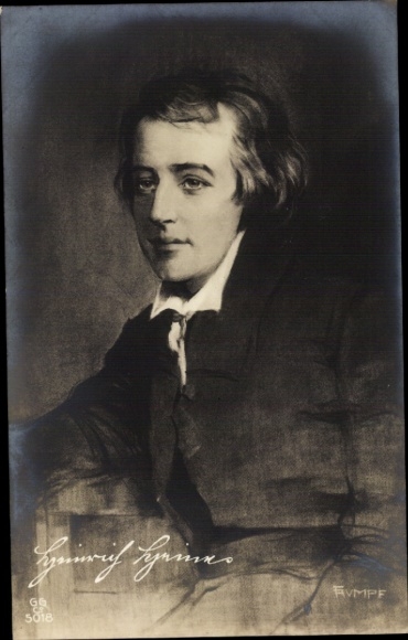 Künstler Ak Rumpf, Dichter und Schriftsteller Heinrich Heine