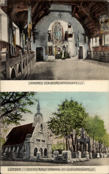 Ak Lützen im Burgenlandkreis, Gedächtniskapelle, Denkmal