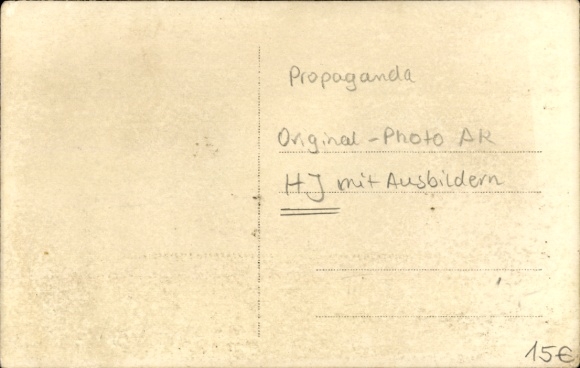 Photo Postcard HJ Pimpfe with instructors, Hitler Youth