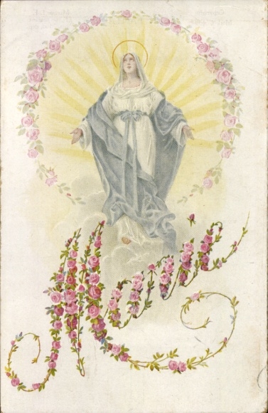 Letters Postcard First name Marie, Maria portrait