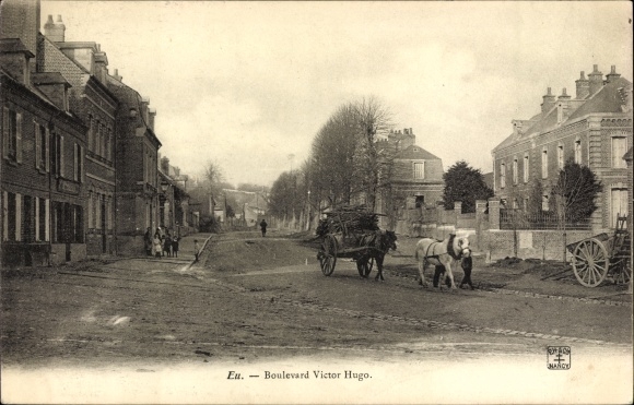 Postcard Eu Seine Maritime, Boulevard Victor Hugo