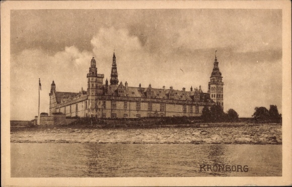 KP Helsingør Helsingör Dania, Kronborg Slot, Zamek, Zamek Kronborg, Widok na wodę, Archit