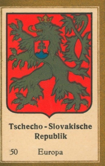 Zbiorowa kolekcja obrazów herbów narodowych, herbów czołowych państw świata, 50 Czechosłowacji