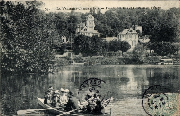 Ak La Varenne Saint-Maur-des-Fossés Val de Marne, Chennevières, Pointe des Iles, Chateau