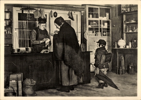 Artist Postcard Philippi, Peter, Beim Krämer, HDK 546