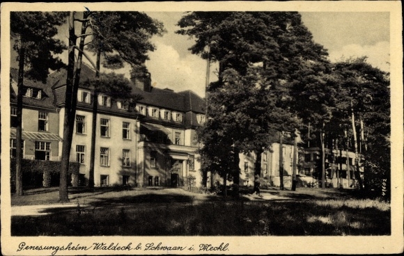 Postcard Schwaan in Mecklenburg, Genesungsheim Waldeck