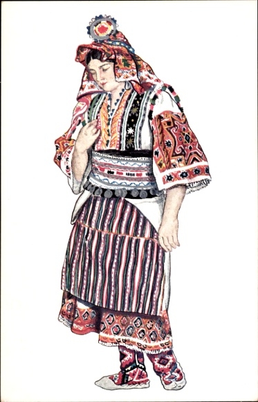 KP Południowa Serbia, Młoda kobieta w stroju ludowym