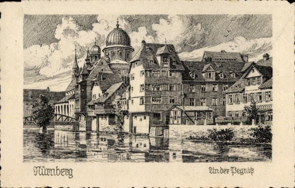 Ak Nürnberg in Mittelfranken, Pegnitz