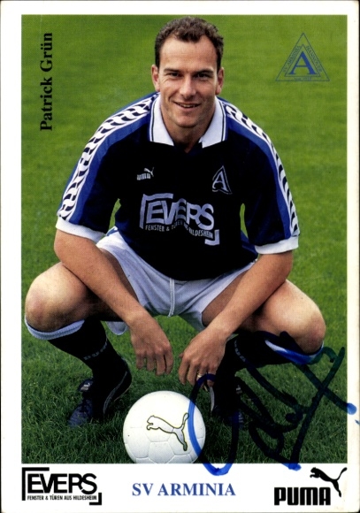 Autogrammkarte Fußballer Patrick Grün, SV Arminia Hannover, Autogramm