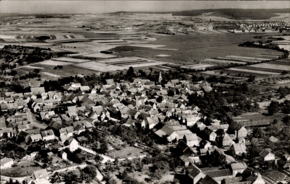 Postcard Griedel Butzbach in Taunus Hessen, aerial photo