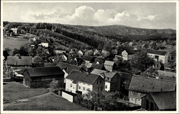PC Hinterhermsdorf Sebnitz Saxony, total view of the village