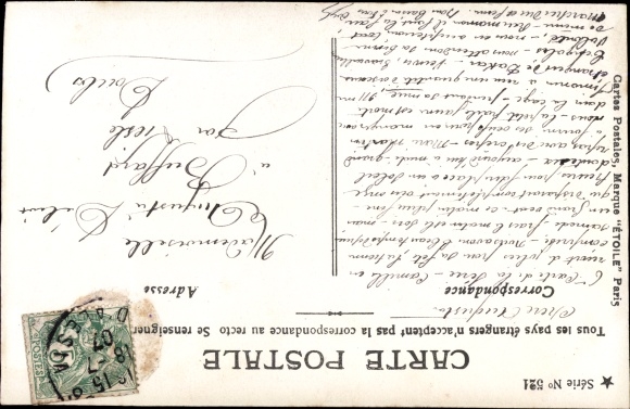 Postcard Napoleon Intime, Scene VI, premiere lecon de strategie, theater scene