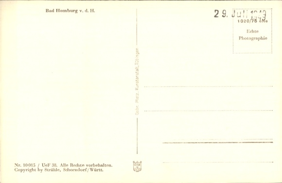 Postcard Bad Homburg vor der Höhe Hessen, aerial photograph