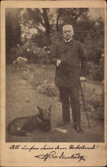 Postcard Reich President Paul von Hindenburg, Speech to the German People, Easter 1925