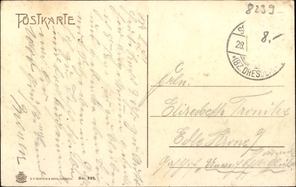 Postcard Niedermöbel Schmiedeberg Dippoldiswalde in the Eastern Ore Mountains, view of the place