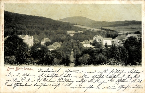 Postcard Bad Brückenau in Sinntal Lower Franconia, Panorama