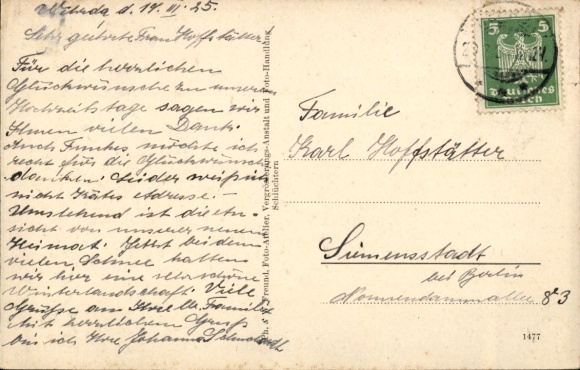 Postcard Wehrda Haunetal in Hessen ?, inn, total view