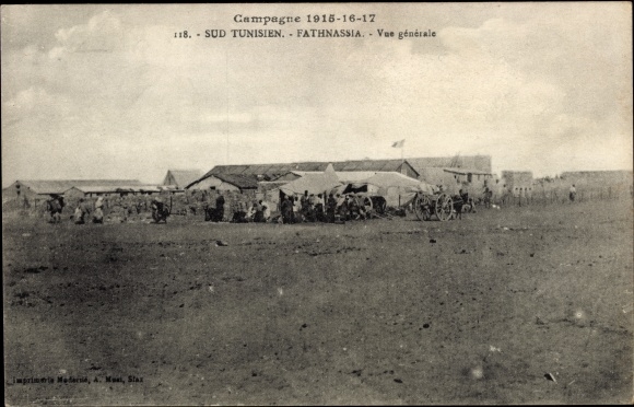 Postcard Campaign 1918, Tunisian Su, Fathnassia, General view