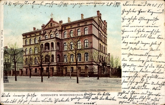 Postcard Berlin Schöneberg Friedenau, Gossner's Mission House