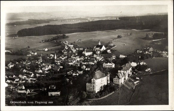Postcard Bad Grönenbach in Allgäu, aerial photograph