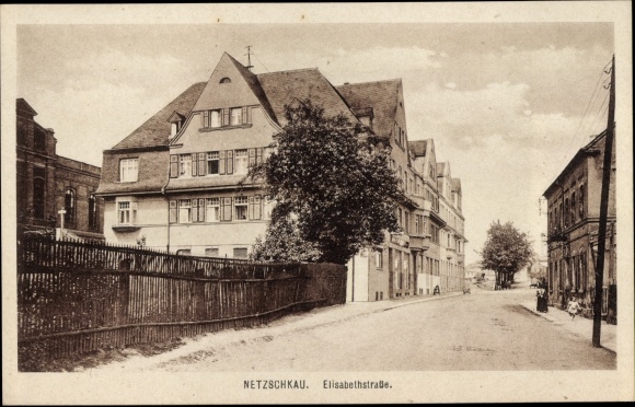 Ak Netzschkau im Vogtland, Elisabethstraße, Wohnhäuser