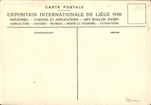 Postcard Liège Liège Wallonia, World Exhibition 1930, Centenary of Belgian Independence