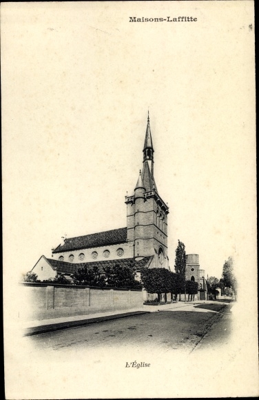 Ak Maisons Laffitte Yvelines, Eglise