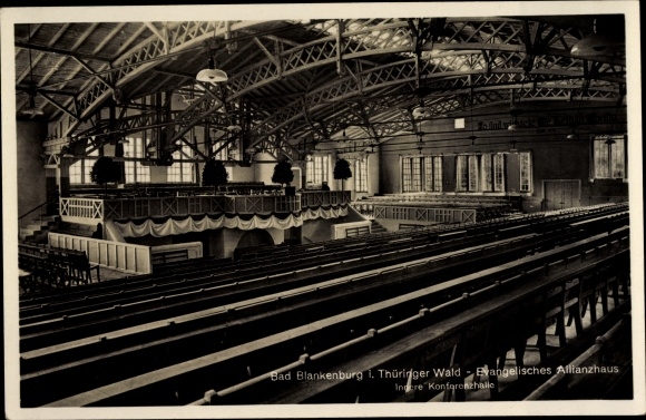 PC Bad Blankenburg in Thuringia, Evangelisches Allianzhaus, interior view