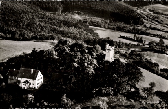 Postcard Schwäbisch Hall in Württemberg, aerial photograph, forester's house and restaurant "zum Einkorn"