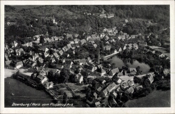 Ilsenburg in the Harz Mountains, aerial photograph