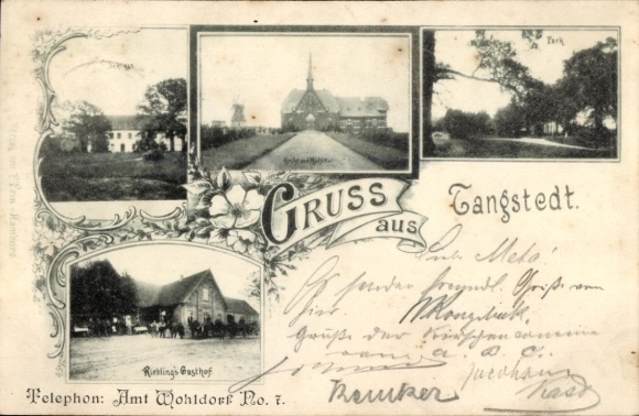 Ak Tangstedt District Stormarn, Rieblings Inn, kasteel
