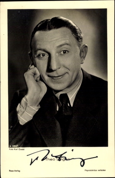Ak Schauspieler Theo Lingen, Portrait, Autogramm