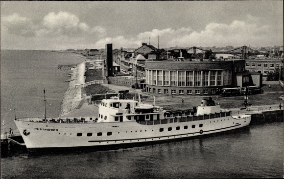 Ak Wilhelmshaven an der Nordsee, Bäderschiff Rüstringen, Hafen, Reederei Jade-Seebäderdienst